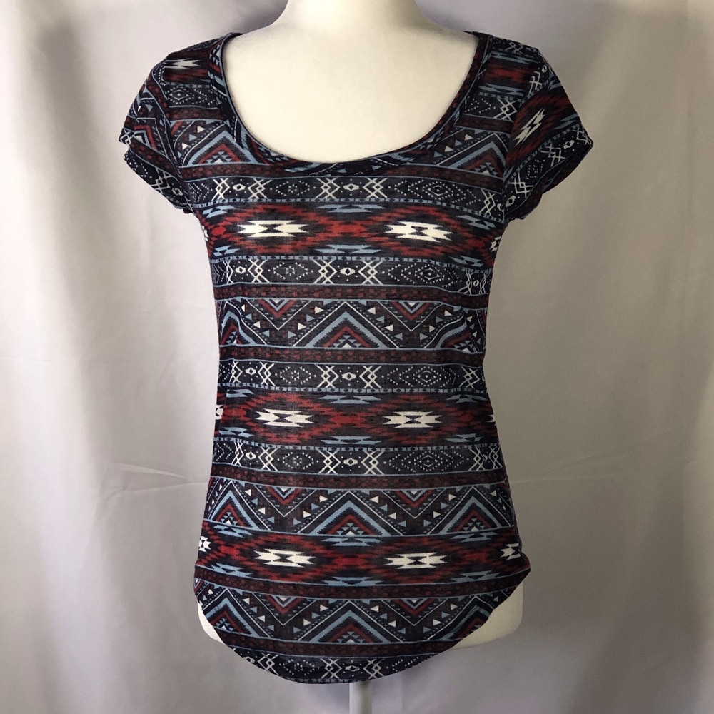Southwest Tribal Pattern Light Weight Tee NWT